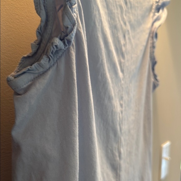LOFT Blue Ruffled Relaxed Blouse - Picture 5 of 5